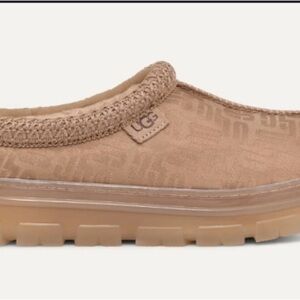 UGG Tan Canvas Slip-On Slippers